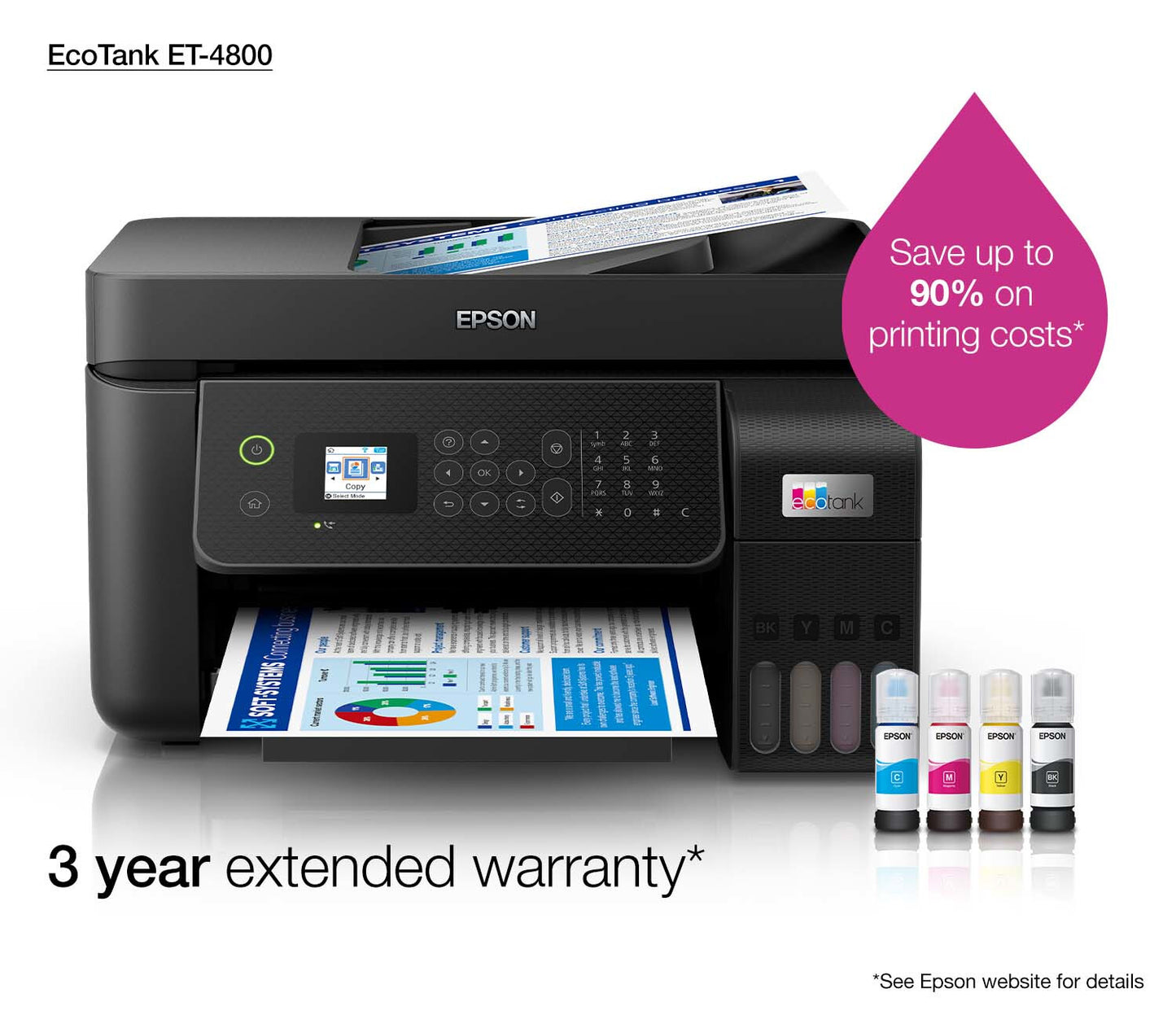 Epson EcoTank ET-4800 Inkjet A4 5760 x 1440 DPI 33 ppm Wi-Fi