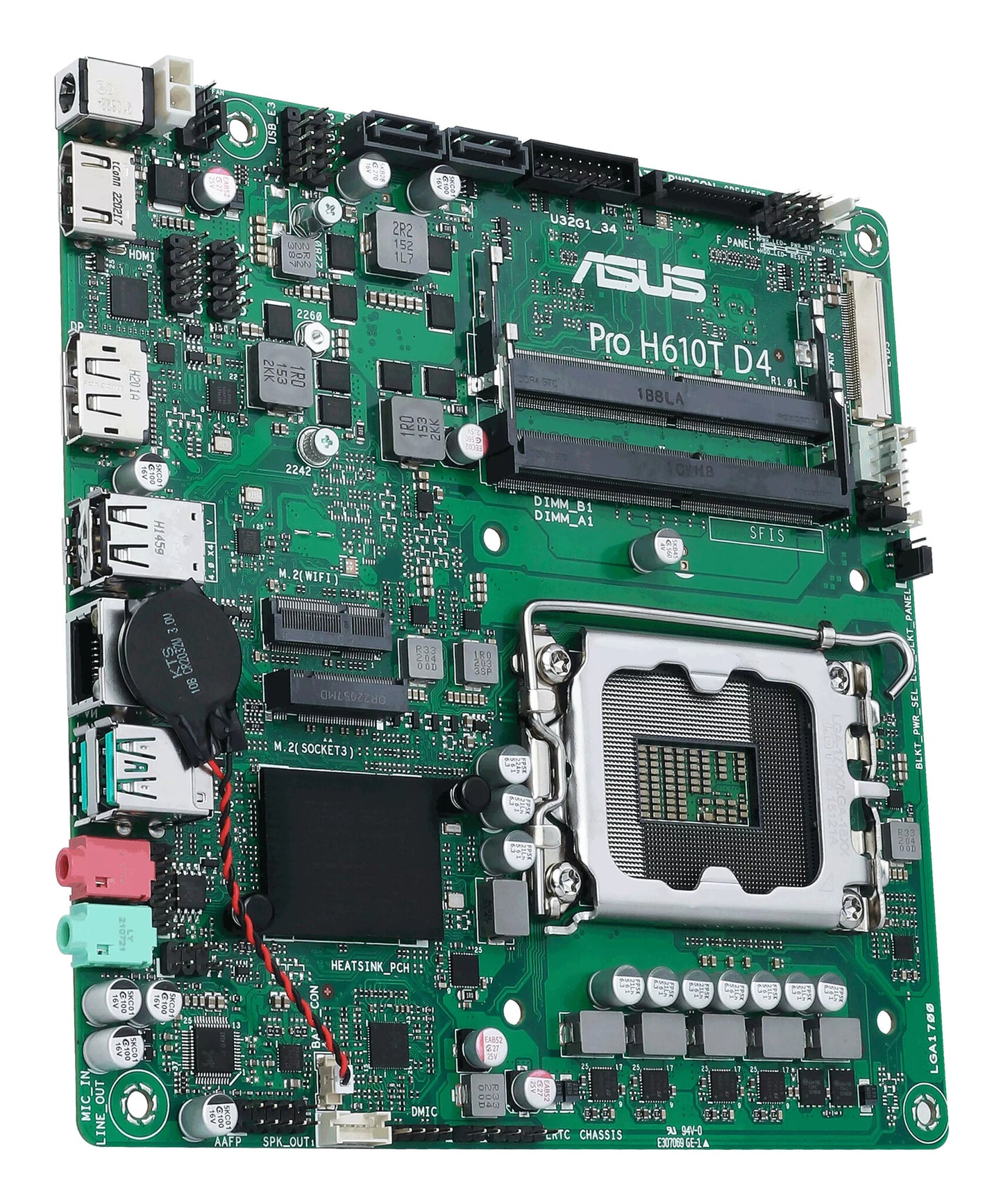 ASUS Pro H610T D4-CSM Intel H610 LGA 1700 Thin Mini ITX