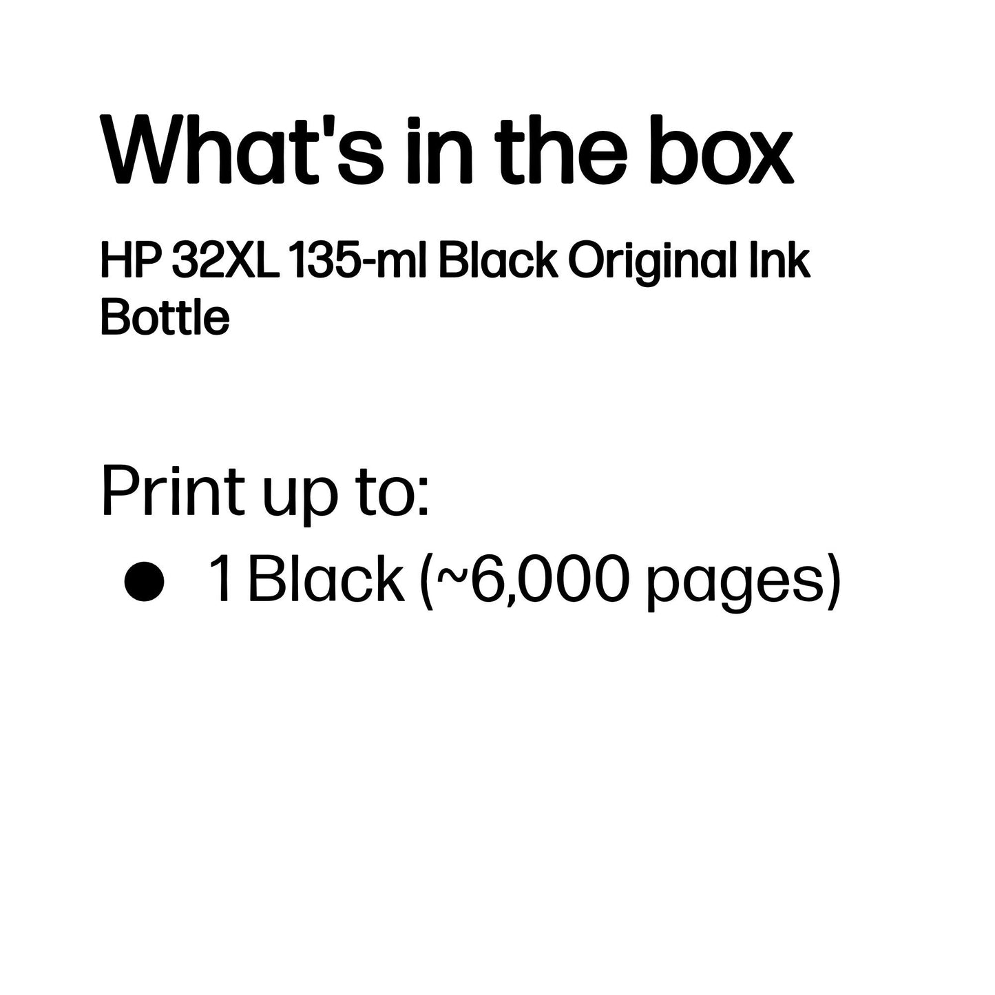 HP 32XL 135-ml Black Original Ink Bottle