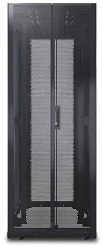 APC NetShelter SX, Networking Rack Enclosure, 42U, Black, 1991H x 750W x 1070D mm with Casters, Feet, Vertical Cable Managers, Side Panels