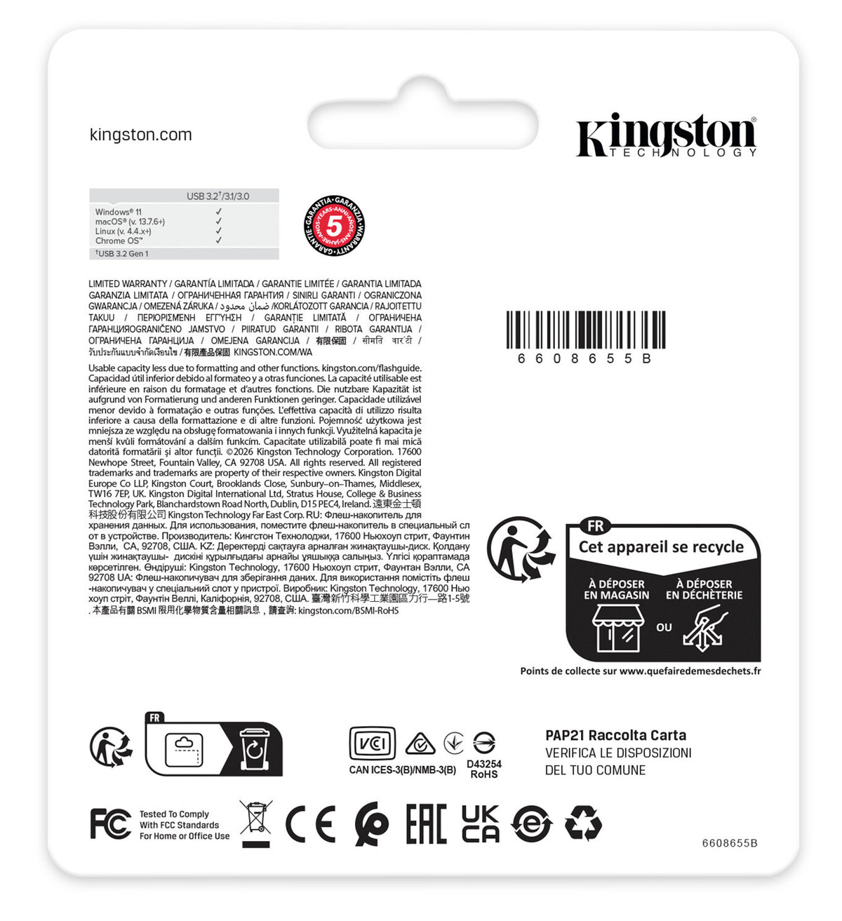 Kingston Technology DataTraveler 512GB Kyson 220MB/s Metal USB 3.2 Gen 1