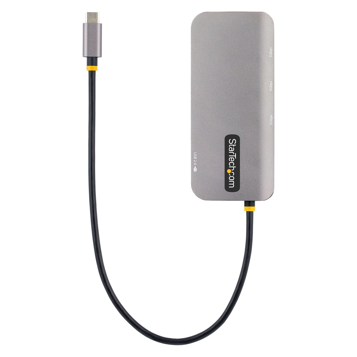 StarTech.com USB C Multiport Adapter, 4K 60Hz HDMI Video, 3 Port 5Gbps USB Hub, 100W Power Delivery Pass-Through, GbE, 12"/30cm Cable, Mini Travel Dock, Laptop Docking Station