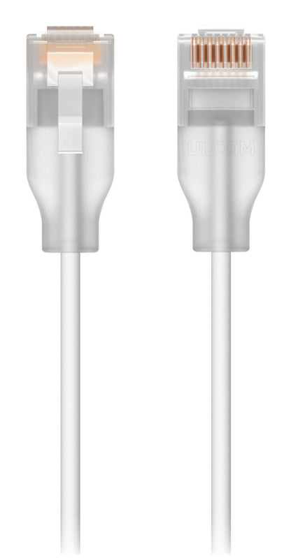 Ubiquiti UACC-Cable-Patch-EL-12M-W networking cable Translucent, White Cat6