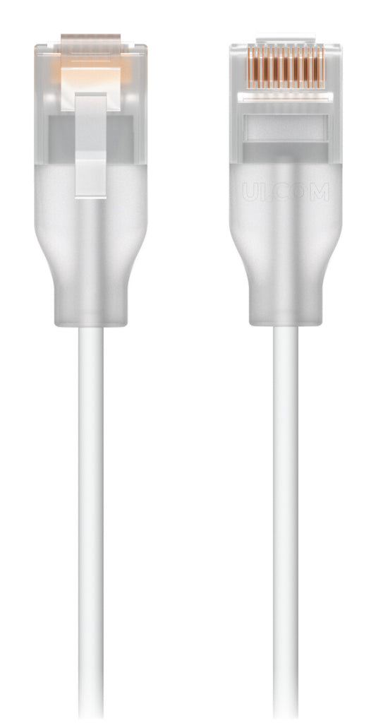 Ubiquiti UACC-Cable-Patch-EL-12M-W networking cable Translucent, White Cat6