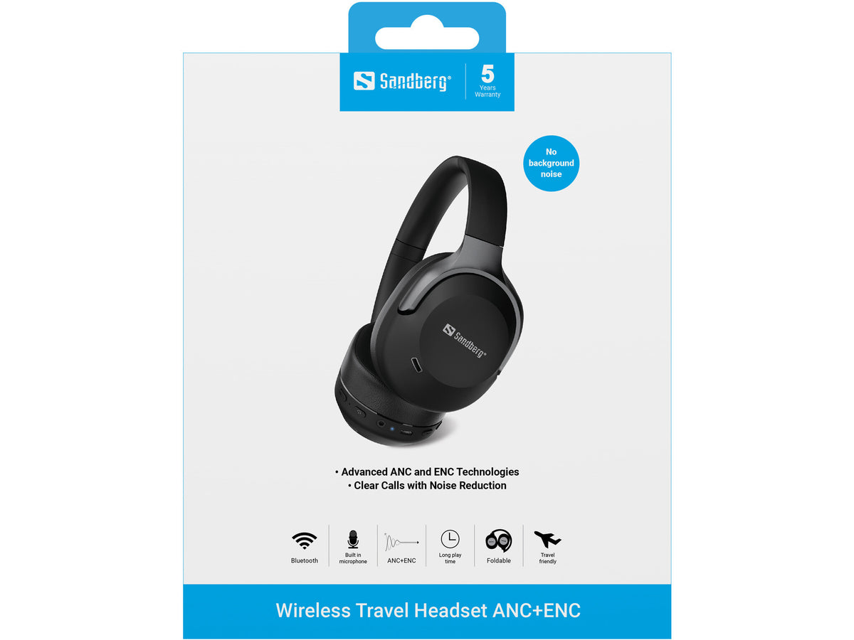 Sandberg Wireless Travel Headset ANC+ENC