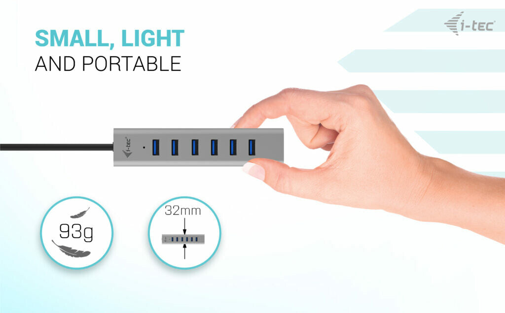 i-tec USB-C/USB-A Charging Metal HUB 7 Port
