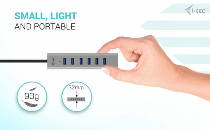 i-tec USB-C/USB-A Charging Metal HUB 7 Port