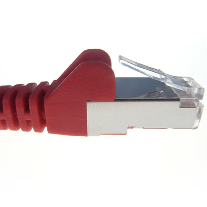 connektgear 0.5m RJ45 CAT6a SSTP Stranded Flush Moulded LS0H Network Cable - 26AWG - Red