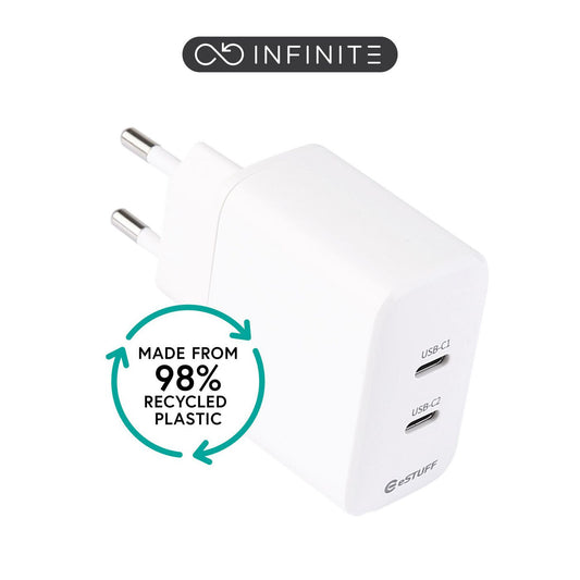 eSTUFF ES637035 mobile device charger Smartphone White AC Fast charging Indoor