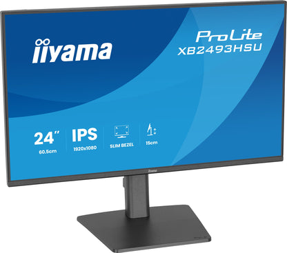 iiyama ProLite XB2493HSU-B1 computer monitor 60.5 cm (23.8") 1920 x 1080 pixels Full HD LED Black