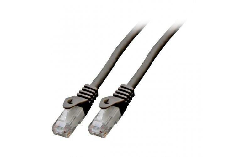 Mercodan Patchkabel KAT6 UTP, Sort, 1,5m, Halogenfri, 2x4xAWG24 LSZH, Polybag, CCA networking cable Black 1.5 m Cat6 U/UTP (UTP) Round