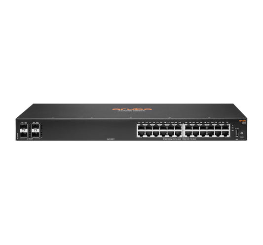 HPE Aruba Networking Aruba 6100 24G 4SFP+ Managed L3 Gigabit Ethernet (10/100/1000) 1U Black