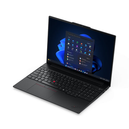 Lenovo ThinkPad E16 Gen 3 (Intel) Intel Core Ultra 5 225U Laptop 40.6 cm (16") WUXGA 16 GB DDR5-SDRAM 512 GB SSD Wi-Fi 6E (802.11ax) Windows 11 Pro UK English Black