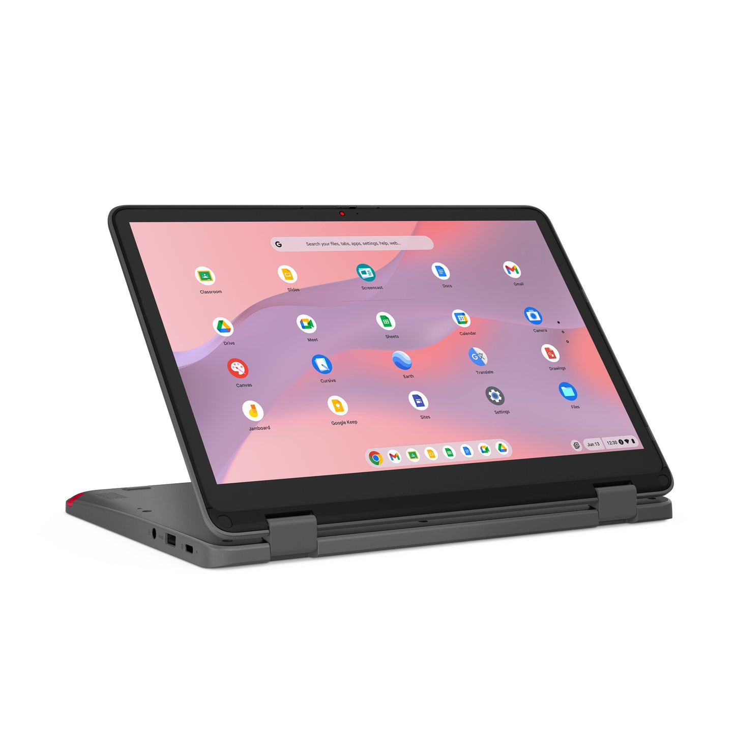 Lenovo 500e Yoga Chromebook Gen 4 Intel® N N100 31 cm (12.2") Touchscreen WUXGA 8 GB LPDDR5-SDRAM 64 GB eMMC Wi-Fi 6E (802.11ax) ChromeOS UK English Grey