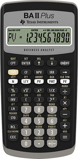 Texas Instruments BA-II Plus calculator Pocket Financial Black