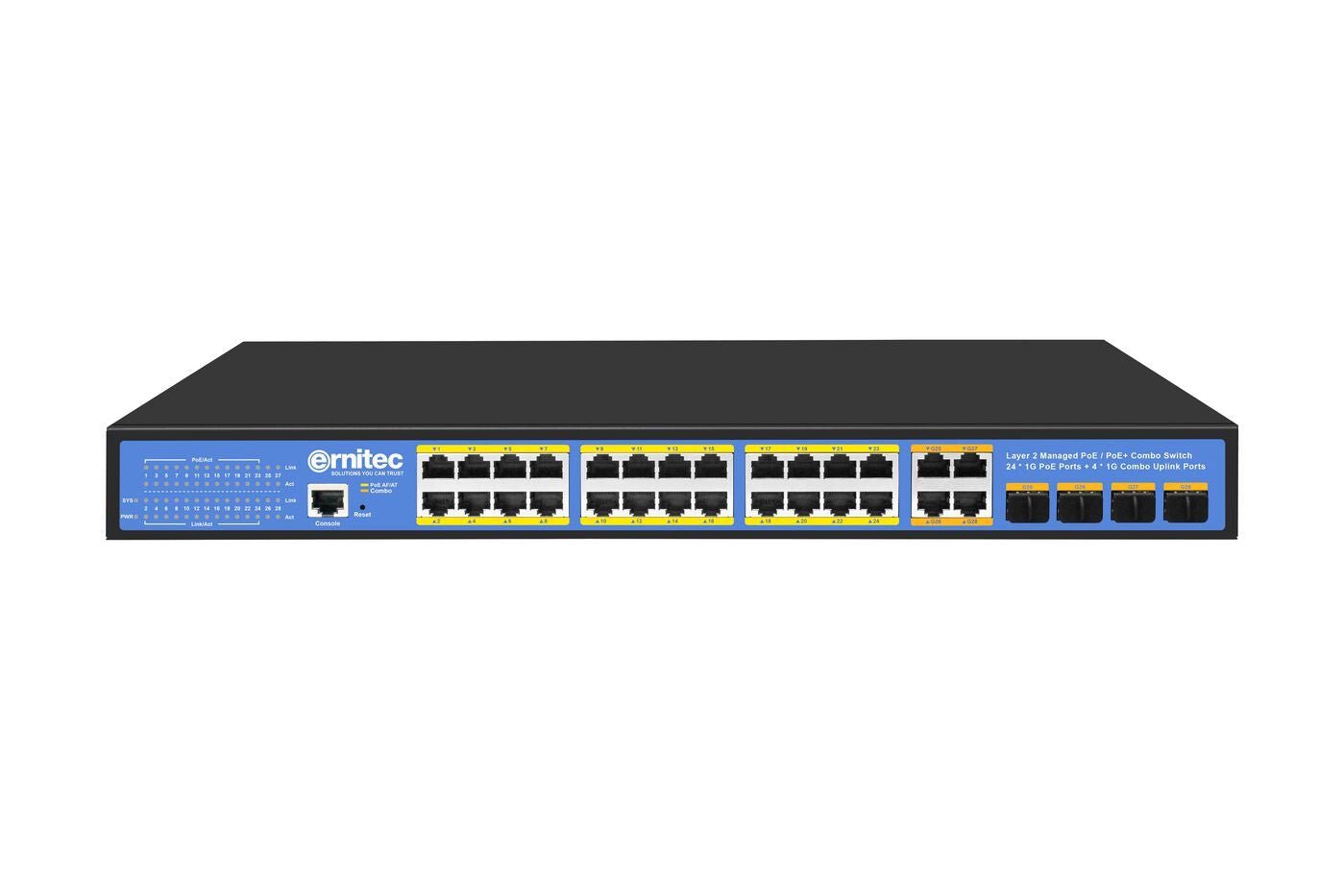 Ernitec ELECTRA-M224-1GB-370W network switch Managed L2/L2+ Gigabit Ethernet (10/100/1000) Power over Ethernet (PoE)