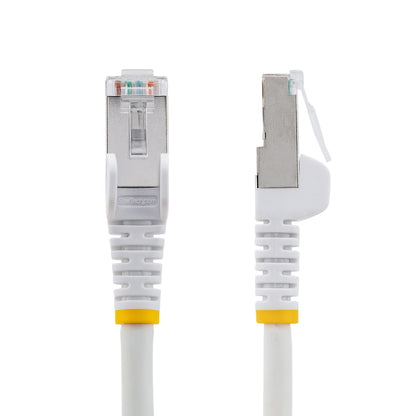 StarTech.com 10m CAT6a Ethernet Cable - White - Low Smoke Zero Halogen (LSZH) - 10GbE 500MHz 100W PoE++ Snagless RJ-45 w/Strain Reliefs S/FTP Network Patch Cord