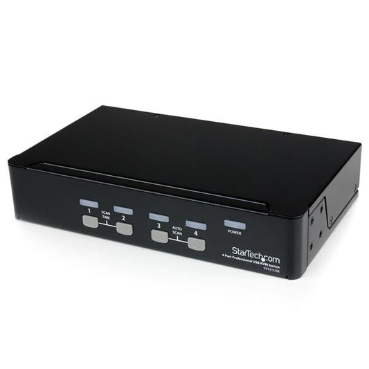 StarTech.com 4 Port Professional VGA USB KVM Switch with Hub