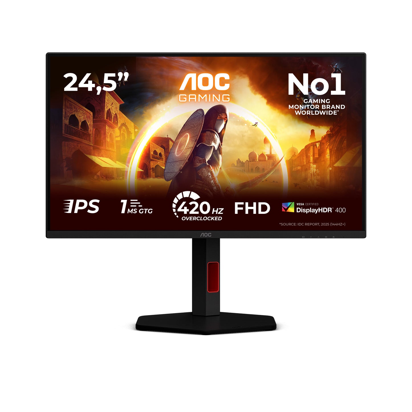 AOC G4 25G4KUR computer monitor 62.2 cm (24.5") 1920 x 1080 pixels Full HD LED Black, Red