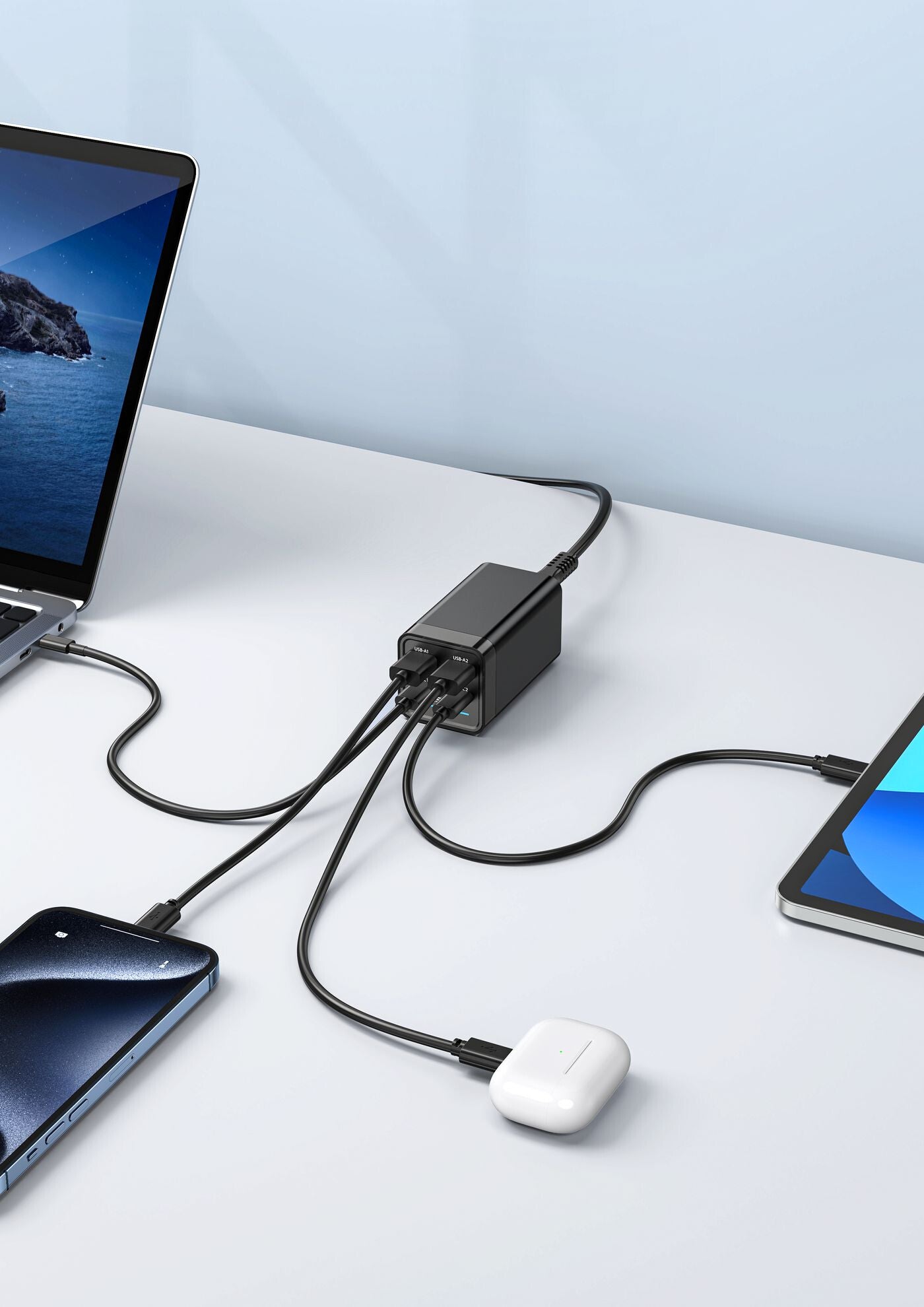 eSTUFF ES635200 mobile device charger Laptop, Smartphone, Tablet, Universal Black AC Indoor