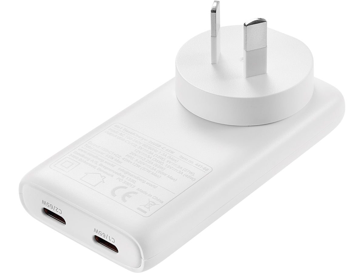 Sandberg 4in1 TravelCharger 65W White