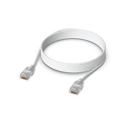 Ubiquiti UACC-Cable-Patch-EL-3M-W networking cable Translucent, White Cat6