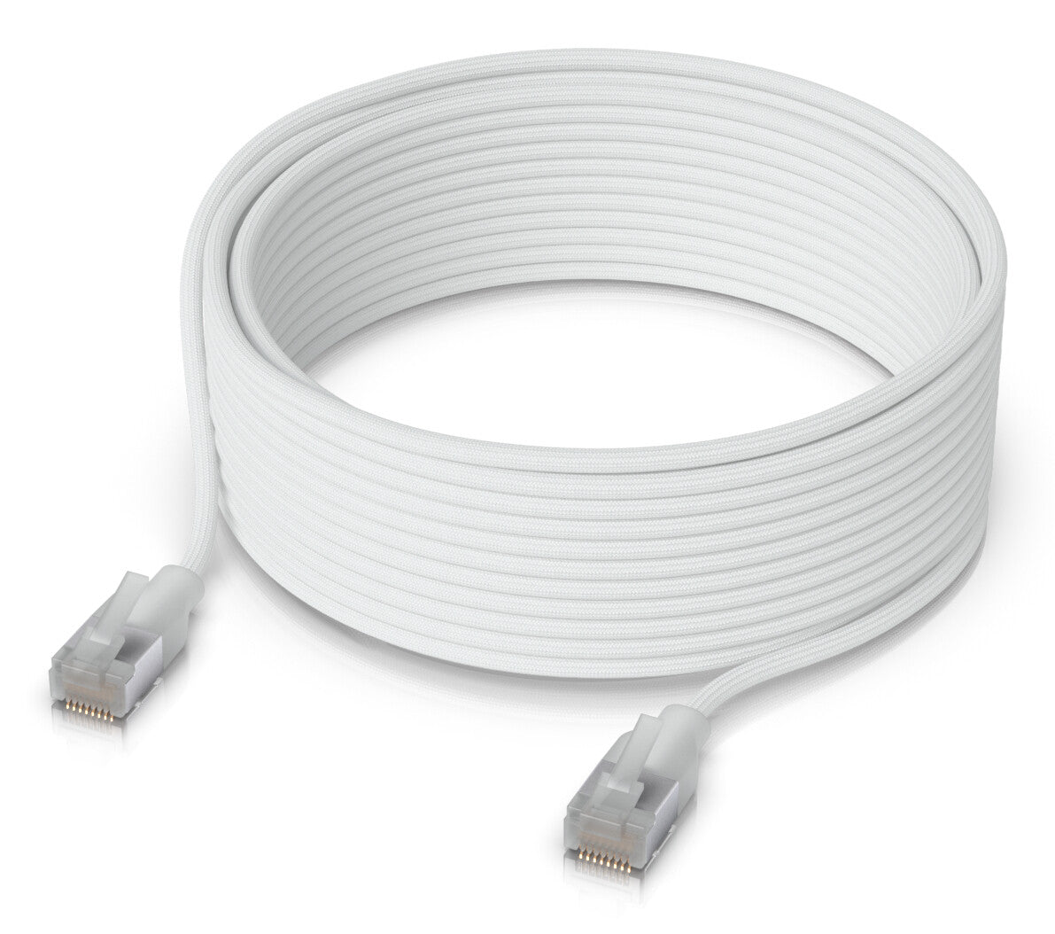 Ubiquiti UACC-Cable-Patch-EL-C6A-12M-W networking cable Translucent, White Cat6a