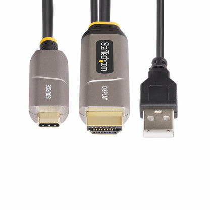 StarTech.com 50ft (15m) USB-C to HDMI 2.0 Active Optical Cable (AOC), 4K 60Hz, CL3 Rated, Unidirectional USB Type-C to HDMI Adapter Cable