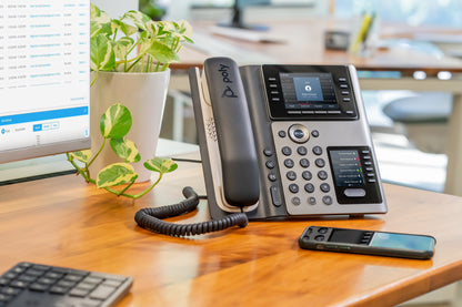 HP Poly Edge E450 IP Phone and PoE-enabled