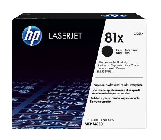 HP 81X black high yield original LaserJet toner cartridge