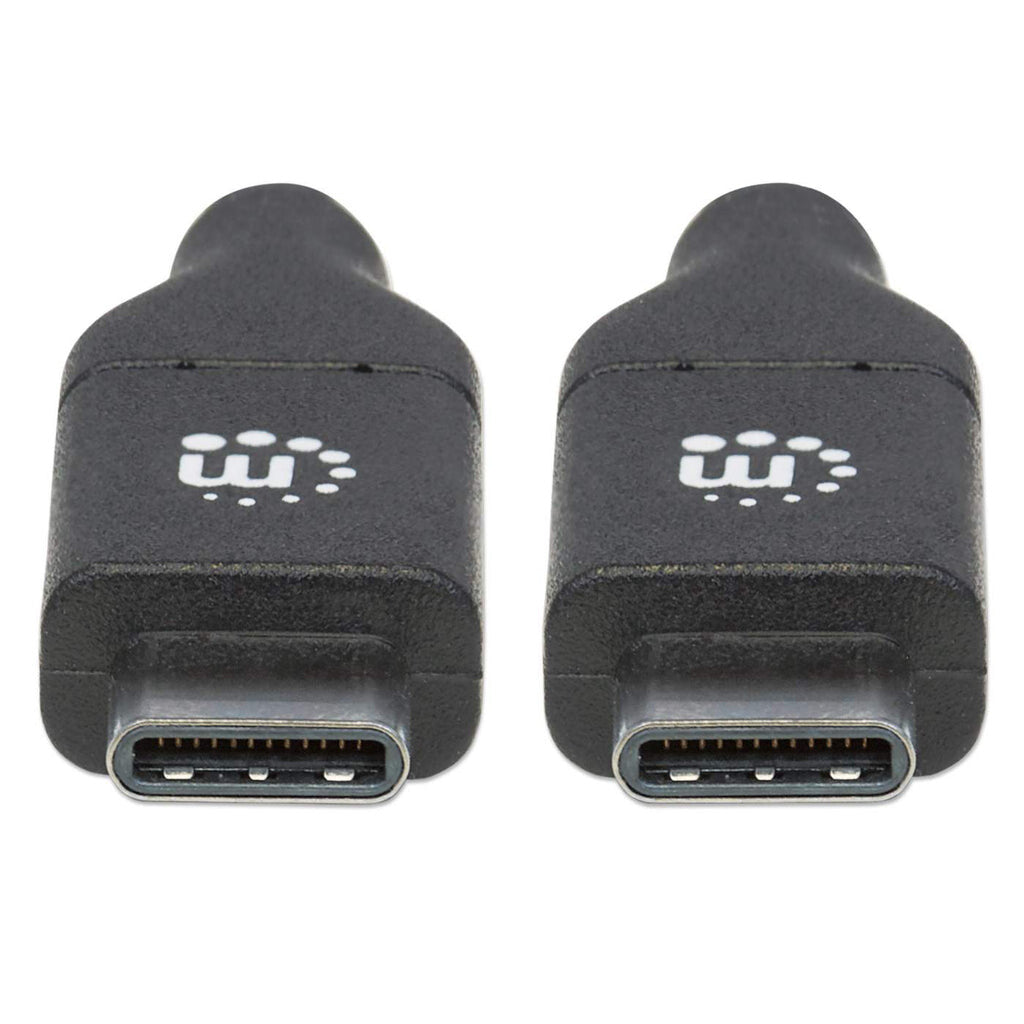 Manhattan USB-C to USB-C Cable, 2m, USB 2.0, 480 Mbps, 5A/100W Super Fast Charging, Hi-Speed USB, Black, Lifetime Warranty, Equivalent to USB2C5C2M