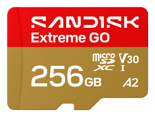 SanDisk Extreme GO 256GB MicroSDXC UHS-I memory card