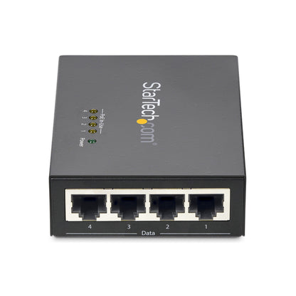 StarTech.com 4-Port Gigabit Midspan - PoE+ Injector - 802.3at/af
