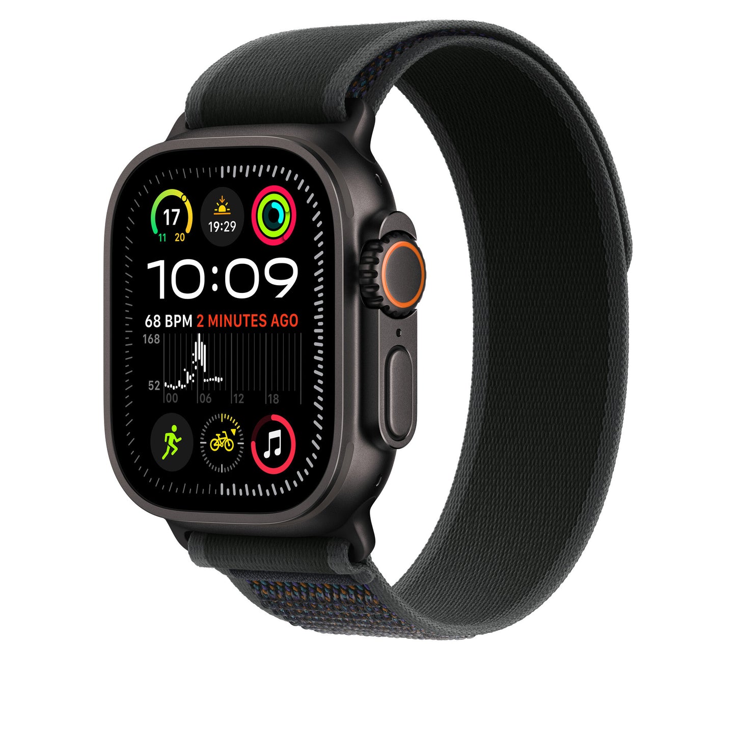 Apple 49mm Black Trail Loop - M/L - Black Titanium Finish