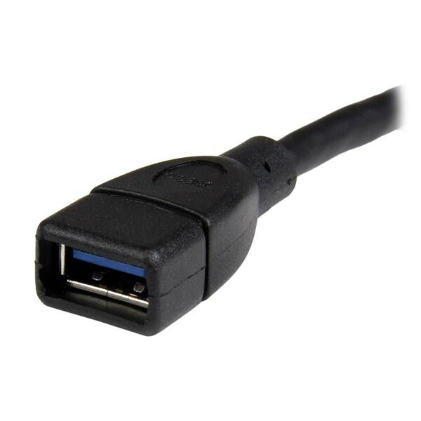 StarTech.com USB 3.0 A-to-A extension cable - 6 in, black