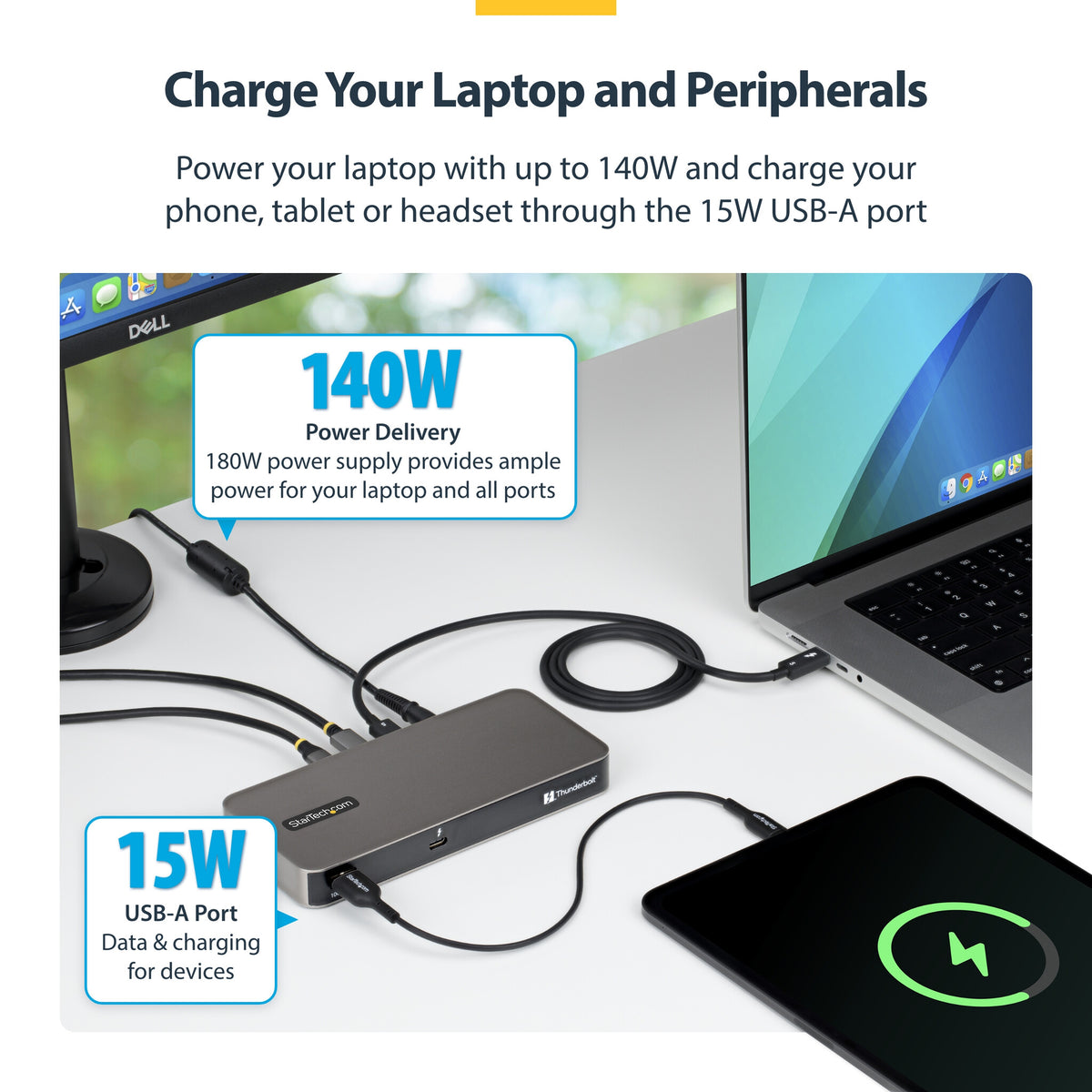 StarTech.com USB-C/USB-A to M.2 NVMe Dock Adapter, 10Gbps, Tool-Free External M.2 NVMe SSD Reader, B+M/M-Key