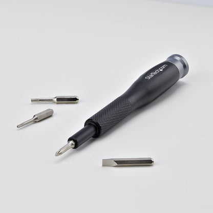 StarTech.com 40-Piece Computer Repair Toolkit for Laptop/PC/Electronics/Phone, 30-Bit Precision Screwdriver Set, Removable Lid with Magnetic Pad, Prying Tools