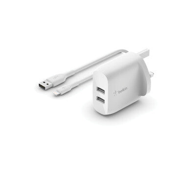 Belkin WCD001MY1MWH mobile device charger Universal White AC Indoor