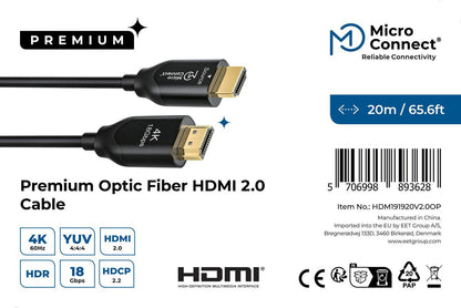 Microconnect Premium Optic HDMI Cable 20m