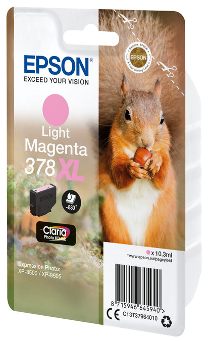 Epson Squirrel Singlepack Light Magenta 378XL Claria Photo HD Ink