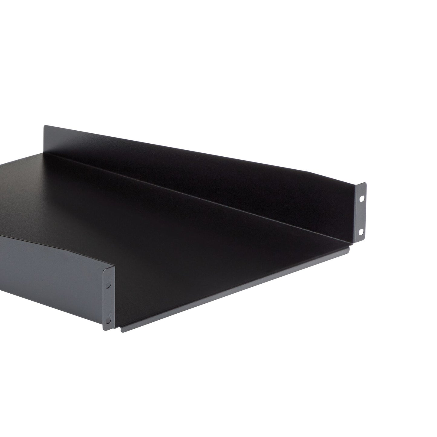 StarTech.com 2U Server Rack Shelf - Universal Rack Mount Cantilever Shelf for 19" Network Equipment Rack & Cabinet - Heavy Duty Steel – Weight Capacity 50lb/23kg - 22" Deep Tray, Black