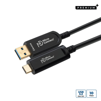 Microconnect MC-USB3.2CA10OP USB cable USB 3.2 Gen 2 (3.1 Gen 2) 10 m USB A USB C Black