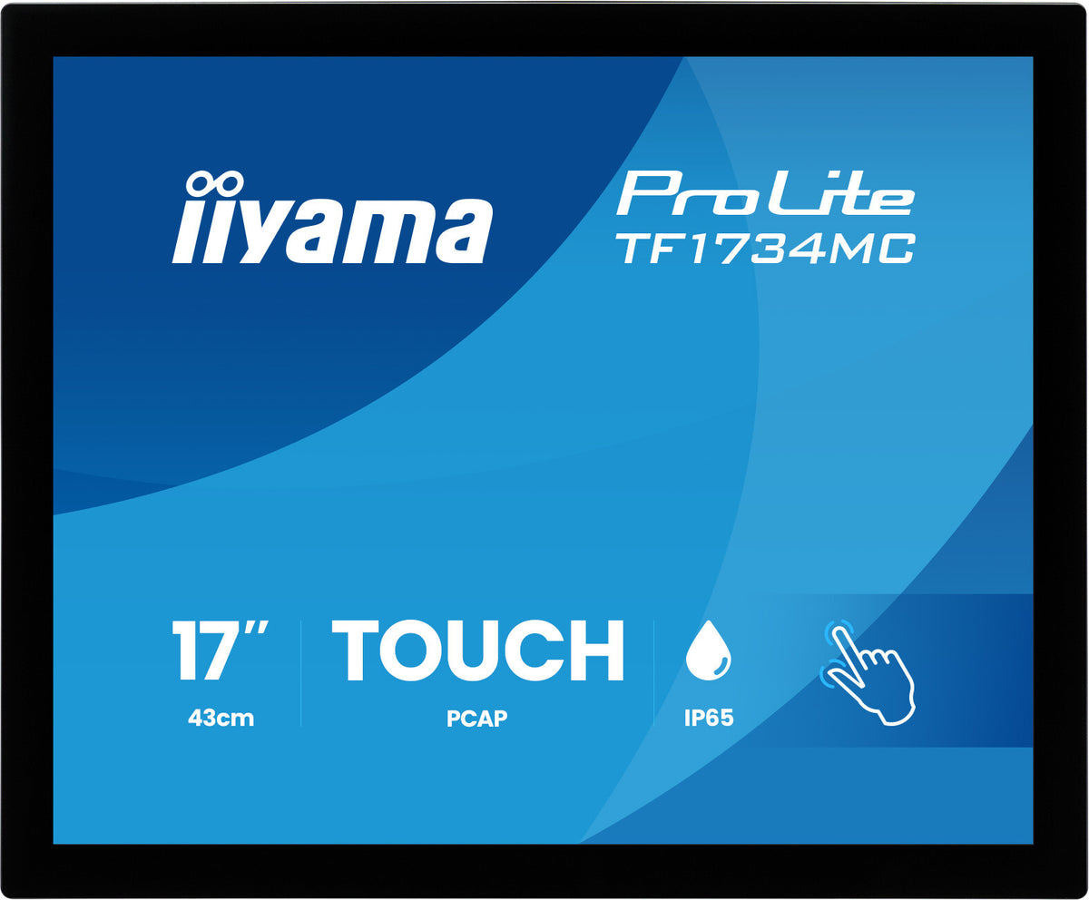 iiyama ProLite TF1734MC-B8X computer monitor 43.2 cm (17") 1280 x 1024 pixels SXGA LCD Touchscreen Table Black