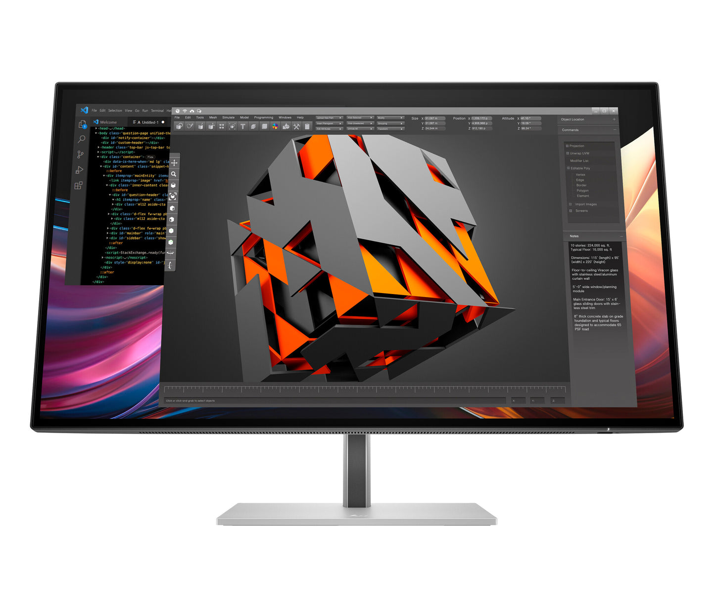 HP Series 7 Pro 27 inch QHD Monitor - 727pq PVC Free