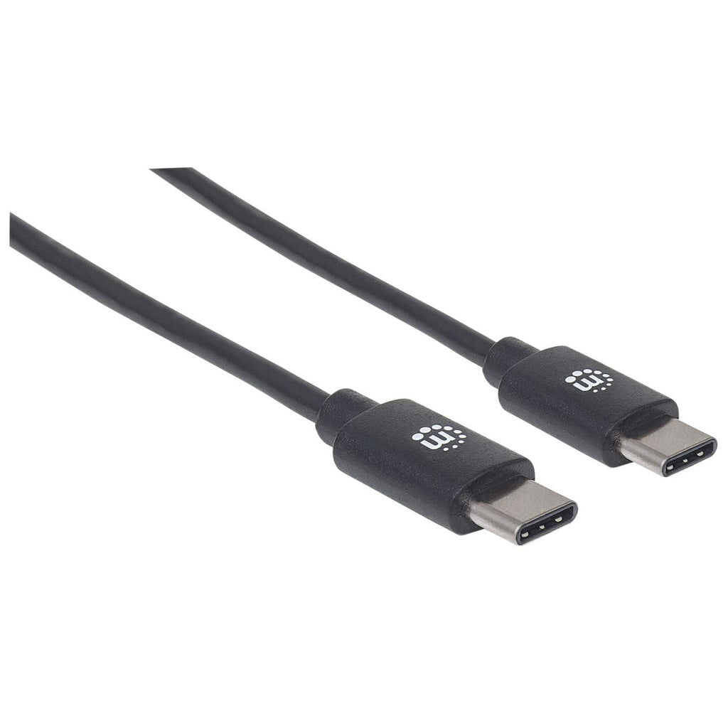 Manhattan USB-C to USB-C Cable, 3m, USB 2.0, 480 Mbps, Hi-Speed USB, Black, Lifetime Warranty, Equivalent to USB2CC3M