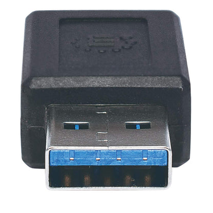 Manhattan USB-C Female to USB-A Male Adapter, USB 3.2 Gen 2 (formerly USB 3.1 Gen 2), 10 Gbps, SuperSpeed+ USB, Black, Lifetime Warranty