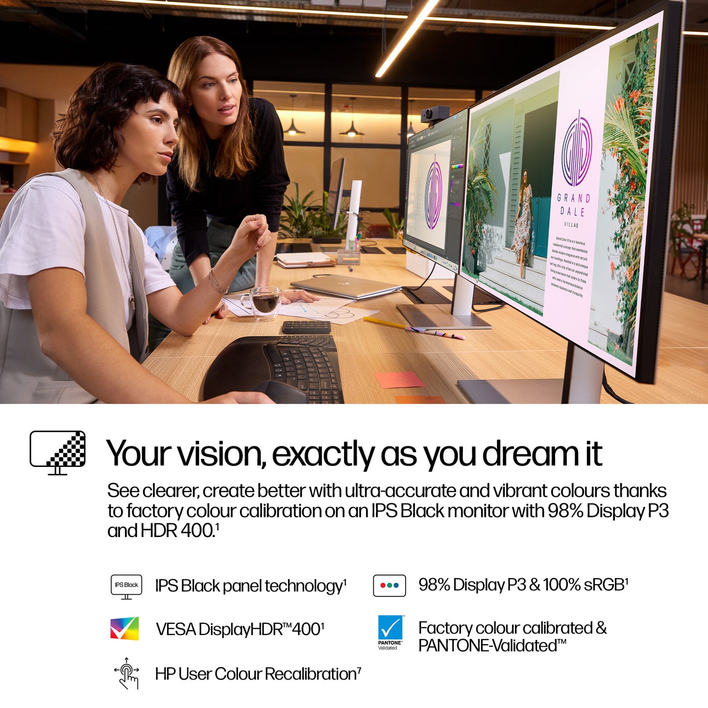 HP Series 7 Pro 27 inch QHD Monitor - 727pq PVC Free