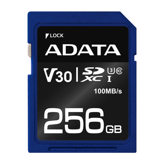ADATA ASDX256GUI3V30S-R memory card, 256GB, SDXC, Class 10