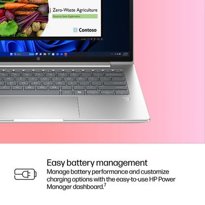 HP ProBook 4 G1iR Intel Core 5 120U Laptop 35.6 cm (14") WUXGA 8 GB DDR5-SDRAM 256 GB SSD Wi-Fi 6E (802.11ax) Windows 11 Pro Silver