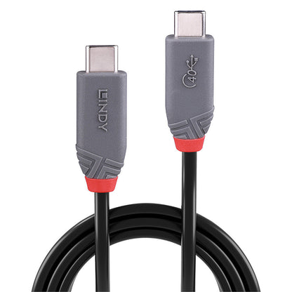 Lindy 0.8m USB 4 Type C Cable, 40Gbps, Anthra Line